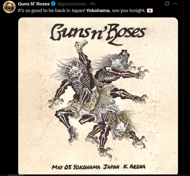 Guns N' Roses in Yokohama Japan Report – New Song Debut? -
